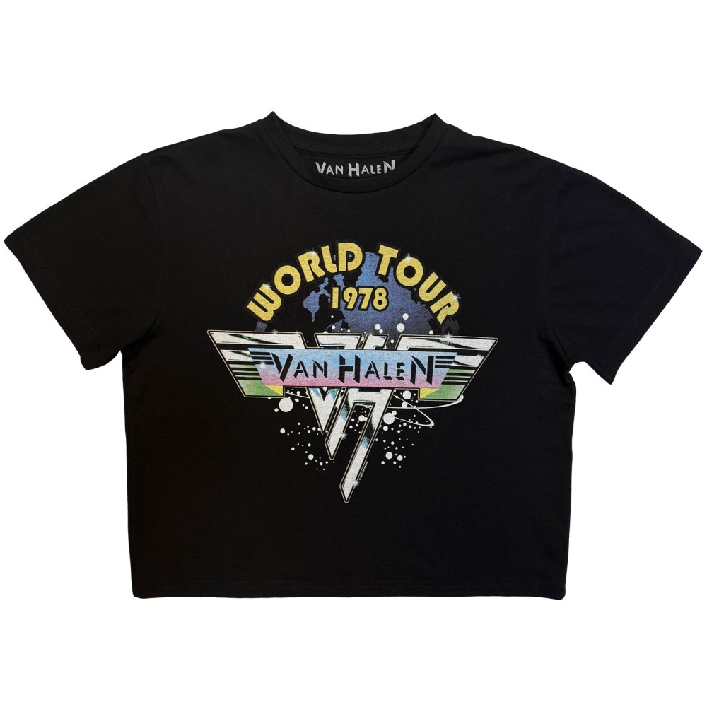 Van Halen - World Tour '78 Crop top - Black
